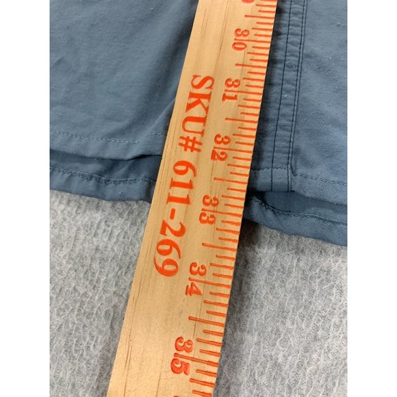 REI Nylon UPF 50+ Solid Breathable Button Down Shirt (Men's Large) Blue - Picture 10 of 11